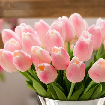 1 Kom. Lažni Bijeli Tulipani Svila Tulipana Umjetno Cvijeće Tulipani Za Uređenje Doma Puno Umjetnih Boja Buketi Tulipana