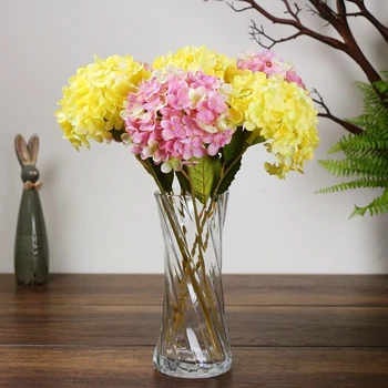 1 Kom. Umjetno Cvijeće Hortenzija Napredno Svileni Materijal Lažni Cvijeće DIY Hortenzija Svadbena Dekoracija za Dom za Vaze