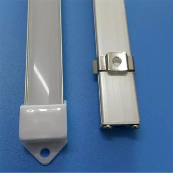 10/20/30/40 kom aluminijski profil 2 m za led trake, stana tape svjetlosni kanal s mliječno-prozirni poklopac za tiskane ploče 12 mm