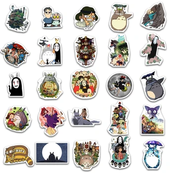 10/25/50/100 art Anime Naljepnice Japanski Гибли Hayao Miyazaki Totoro Spirited away Princeza Мононоке Kiki Kancelarijski Naljepnice Igračka