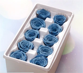 10 kom./lot visoke kvalitete Očuvana ruža kutija Besmrtna Cvijet Ruže DIY Materijal Prodaja na Veliko Cvjetni Nakit Bezvremenske cvijeće 4 cm