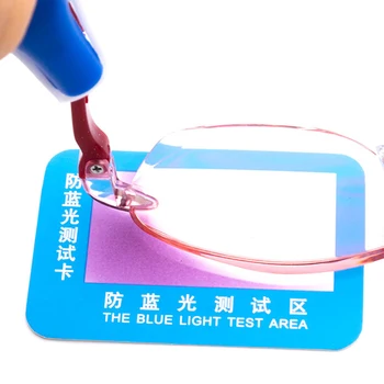 10 kom. PVC Anti-plavo svjetlo Test karta Test Svjetleće Naočale UV-Test Opremu memorijska kartica za Otkrivanje plavo svjetlo razglednicu Generator I temperatura