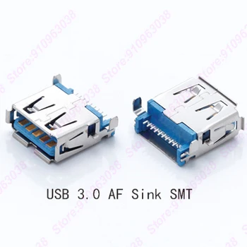 10 komada high-Speed USB 3.0 AF Umivaonik 2,2 Priključak DIP ili SMT USB 3.0 Priključak Ženski Konektor Za Laptop U Disk Deformirani Usta