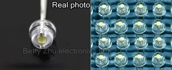 1000 kom./lot, bijela 5 mm slamnati šešir, led lampa, perle, super svijetle led diode (led)