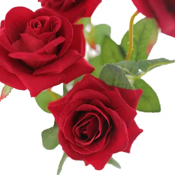 10шт 52 cm Duge Umjetne boje Crvene Lažni Ruže Cvijeće Home Dekor za Mladence Vjenčanje Buket Rođendan Cvijeće College Vrt