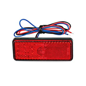 12V Crveno Bijeli Amber LED Reflektor Stražnje Stražnje Kočnice Stop Upozorenje Strani Dimenzionalni Svjetlo Za Džip i Kamion Prikolica Motocikla, Skutera