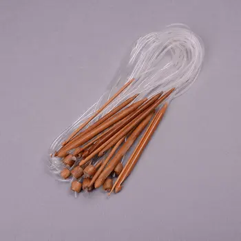 12шт (12 različitih veličina) Čvrste 48-inčni Bambus Afganistanski Tunižanin Kuke za Kukičanje s pričvršćenim plastičnim Užetom 3-10 mm