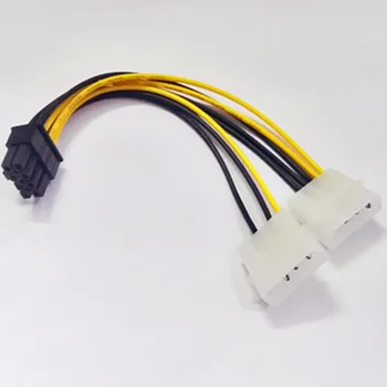 18 cm 8-pinski Za dual 4-pinskom grafičke kartice Kabel za napajanje Y-oblika 8-pinski PCI Express Za dual-4-pinski kabel za napajanje grafičke kartice Molex