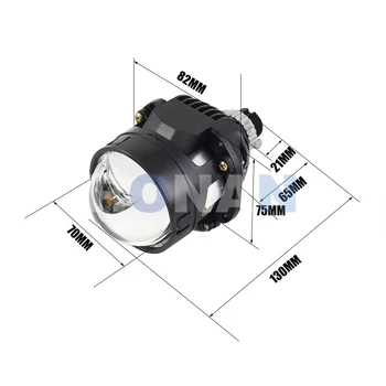 2,5 inča Bi-LED 40 W 1600LUX Гиперболоид Dual Led Čipovi Objektiv Projektora za H1 H4 H7 9005 9006 Priključak za Nadogradnju Automobilskih Farova