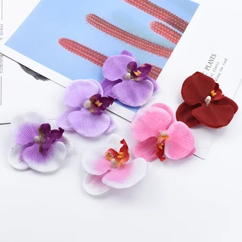 20/50 Komada Leptir Orhideja Cvijeće za Scrapbooking Diy Poklon Kutija Dekorativni Cvjetovi Vjenčanje Broš za Mladence Umjetne Biljke