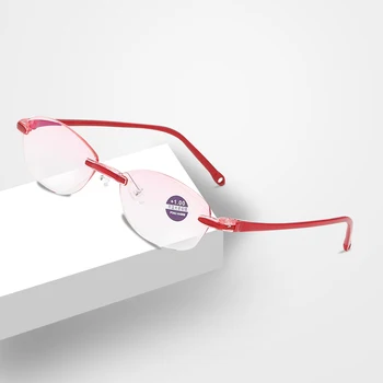 2021 Nova Povećalo Anti Plavo Svjetlo Presbyopia Naočale Za Čitanje Naočale Za Čitanje S Memorijom Dalekovidnosti Bez Okvira Rimless +1.0+1.5+2.0 Do +4,0