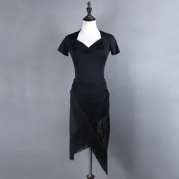 2021 Songyuexia Nova ženska suknja za latinoameričke plesove, seksi suknja s po cijeloj površini, stvorio mrežu košulje za tango