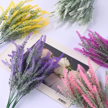 5 Vilica Romantični Provence Lavender 36 cm, Umjetno Cvijeće Plastične Vjenčanje Ukrasne za Dekor Zrna Božić Lažni Biljke