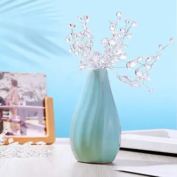 50 KOM 15 cm Bijela Crystal Pupoljak Grane Umjetne Cvjetne Grane za Svadbene Zurke Home Dekor Cvjetni Obrt