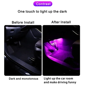 6LED Auto osjetljiv na Dodir Svjetla Punjive Auto Interijera Dome Lampa Na Krovu Stropne Svjetiljke Za Čitanje Prtljažnik USB Punjenje Mini Veličina