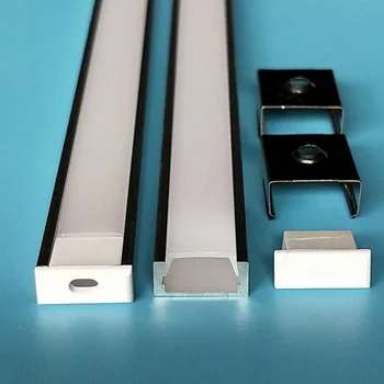 Aluminijski profil LED pokriva mliječne boje kanal 2m/dvs aluminijskih dijelova svijeta polaganje LED