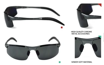 Aluminijski titanium-magnezij legure stil polariziranog bojno polje UV400 UV muške sunčane naočale