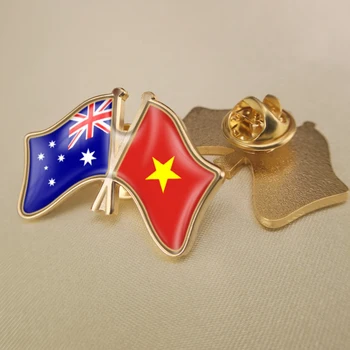 Australija i Vijetnam Prešla Dvostruke Zastave Prijateljstva, Broševi, Bedževi, Igle za Лацканов