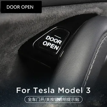 Automobilska Vrata Otvorena Gumb za Izlaz Naljepnica za Tesla Model 3 Y Sjajne Naljepnice Podsjetnik Pribor Fluorescentno Tjestenina Model3 2017-2020