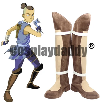 Avatar: Posljednji Pagat Zraka Ratnik Južnog Plemena Vode Сокка Cipele za Косплея na Halloween Visoke čizme do koljena X002