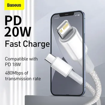 Baseus 20 W USB C Kabel za iPhone 14 13 12 11 Pro Max XR PD Brzo Punjenje za iPhone Punjač Kabel za MacBook i iPad Tip C Kabel