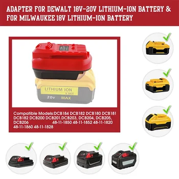 Baterija adapter je Pretvarač za Makita/Dewalt/Milwaukee 18 v Litij-ionska baterija Pretvara u rad za Obrtnik 20 Bežične Alate