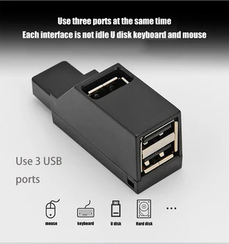Bežični 3 u 1 USB 3.0 Hub Adapter Za PC Adapter Za Laptop, USB 2.0 kabel za Punjenje Hub S 3 Priključka Razdjelnik Za Laptop Brzi Čitač U Pogon