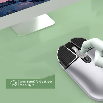 Bežični Bluetooth Miš RGB Punjiva Miš Bežična Računalna Tiha Mause S pozadinskim Osvjetljenjem, Ergonomski Gaming Miš Za Prijenosna RAČUNALA