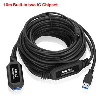 Bochara Aktivni Repeater, USB 3,0 Produžni kabel, Ugrađeni čipovi IC od muškarca prema ženi M/F Folije + Pletena Zaštićeni Суперскоростной 5 M 10 M