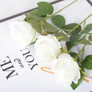 Buket Umjetnih Boja, Prekrasne Ruže Vjenčanje Home Dekor Stola Dug Buket Od Umjetne Biljke Pokloni za Valentinovo