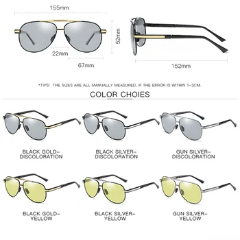 CoolPandas Dizajn Pilot Sunčane Naočale Za Žene, Za Muškarce, Za Žene Photochromic Promjena Boje Leće Unisex Polarizirane Naočale Za Vožnju UV400 Zaštita