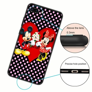 Crna Torbica s Mickey i Minnie Mouse za iPhone 12 Mini Pro X XS XR Max 7 8 6 6S 5 5S SE Plus