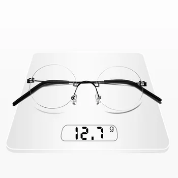 Danski Brand Ultra Okrugle Naočale U Okvirima Rimless Od Čistog Titana Spojnicama Bez Tanke Naočale Za Kratkovidnost Naočale Recept Leće
