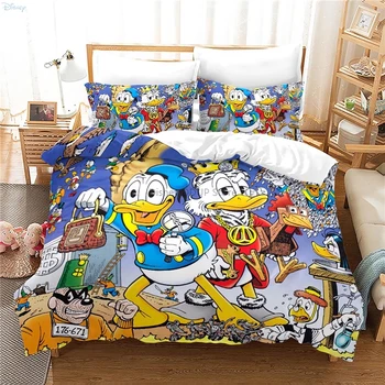 Disney Donald Duck 3d Komplet Posteljine Crtani Deka Jastučnicu Twin Cijeli Kraljica King Size kreveta, Posteljina, posteljine za Odrasle Djece