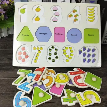 Dječji Drveni 3D Puzzle Abeceda Broj Ljubimci Parenje za Glačanje Montessori Slagalice Djeca Beba Rani Razvoj Obrazovne Igre Igračka