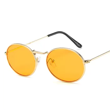 DYTYMJ Retro Sunčane Naočale od Legure Ženske Metalne Okrugle Sunčane Naočale Ženske Berba Ovalne Naočale za Muškarce Luksuzne Dizajnerske Gafas De Sol