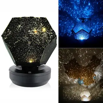 Galaxy Projektor Žarulja Zvjezdano Nebo noćna Svjetla Glavni Punjenje Dekoracija Spavaće sobe DIY Planetarij Stolni Led Konstelacija USB R8C9