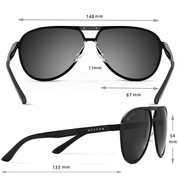 GUZTAG Polarizirane Sunčane Naočale sa Zaštitom od UV400, Gospodo Dizajnerske Naočale, Modni Klasične Sunčane Naočale za Vožnju na Otvorenom za Muškarce G9820