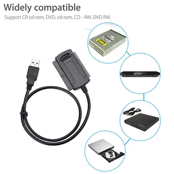 Kabel tvrdog diska, USB 2.0 to SATA PATA IDE za 2,5 3,5 cm s Adapterom za napajanje Pretvarač Vanjski Hard Disk SSD