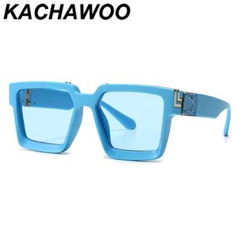 Kachawoo plave sunčane naočale u kvadratni okvir, gospodo, svijetle boje, ženski ljeto modne sunčane naočale, trend, crne, zelene, vođa prodaje