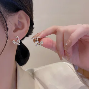 Korejski Sjajna Cirkon Leptir Straga Viseći Biserne Naušnice Za Žene Novi Dizajn 2 Stila Nosi Naušnice Sutd Elegantan Nakit