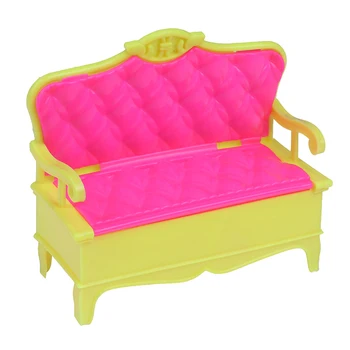Kuća Lutaka Minijaturni Kauč Minijaturni Luksuzni Pink Plastični Kauč Stolice Za Lutke Namještaj Pribor Ukras Lutkarske Kuće