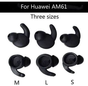Kvalitetan 6 komada crnog silikona затычек za uši, stopice za slušalice, uho kuke za Huawei Honor xSport Bluetooth slušalica AM61