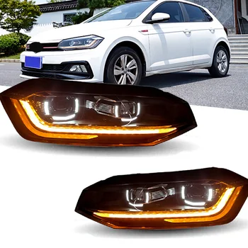 Lampe Za VW POLO Led Svjetla 2019-2022 Glavu Svjetlo Prednja Svjetla Automobila Styling DRL Signal Objektiv Projektora Oprema Auto