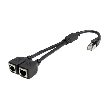 LAN Ethernet Razdjelnik Plug and Play PVC Crna Mrežni Adapter Mrežni Lan Priključak Priključak za Ethernet Priključak Za Prijenosno računalo PC Računalo