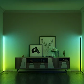 Led RGB kut podna lampa smart APP s daljinskim upravljanjem, затемняющий stojeći lampa za modernog ureda, uređenje spavaće sobe, toplo svjetlo