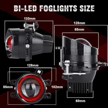 Led Svjetla za leće Bi-led Svjetla za maglu Za Toyota Highlander/Avensis/Camry/Peugeot/Suzuki Tuning PTF Objektiv Projektora Led Auto Svjetla Acces