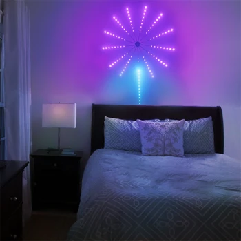 LED Vatromet Svjetla Trake Music Kontrolu RGB Meteor San Vatromet Zidna Lampa za Vjenčanja Božić Dan Rođenja Početna College Soba Deco