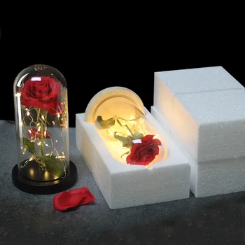 Ljepotica i zvijer rosa Rosa u led kupoli Zauvijek Ruža Crvena Ruža Valentinovo majčin Dan Poseban Romantičan Poklon