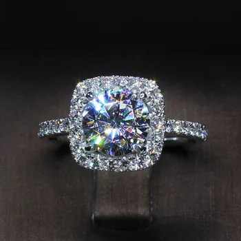 Luksuzno Bijelo Zlato popunjeni prsten s kubični cirkon AAAAA Cz Angažman Zaručnički Prsten Prsten za žene Vjenčanje Naftnih Večernje Nakit 18 odabrati Stil